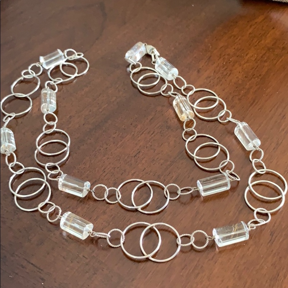 Gorgeous long necklace of Rutilated quartz